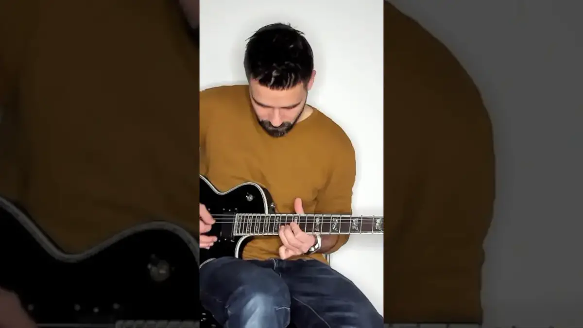 'Video thumbnail for Heavy rock riffing on ESP Les Paul guitar #shorts'